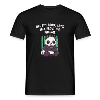 Parlons de nos sentiments drôle sarcasti - T-shirt homme - noir - Devant - AI Model Male 178 light (178cm)