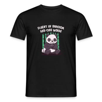 Sarcasme fluide et mots fluides de drôles s - T-shirt homme - noir - Devant - AI Model Male 178 light (178cm)