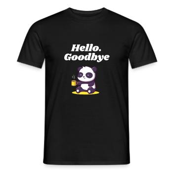 Hallo Auf Wiedersehen Introvertierte Sprüche antis - Männer T-Shirt - Schwarz - Vorne - AI Model Male 178 light (178cm)