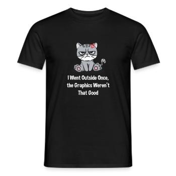Ich ging außerhalb der Grafiken, die diesen guten - Männer T-Shirt - Schwarz - Vorne - AI Model Male 178 light (178cm)