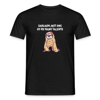 Sarcasm just one of my many talents funny - Men's T-Shirt - black - Front - AI Model Male 178 light (178cm)