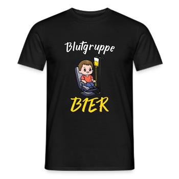Blutgruppe Bier - Männer T-Shirt - Schwarz - Vorne - AI Model Male 178 light (178cm)
