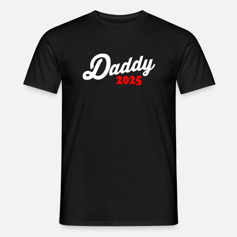 Daddy 2025 - dad 2025 - Männer T-Shirt - Schwarz