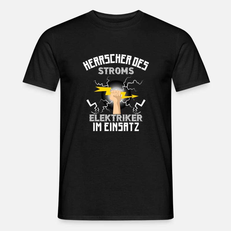 Strom | Elektriker - Männer T-Shirt - Schwarz