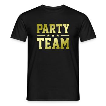 Party Team - Men's T-Shirt - black - Front - AI Model Male 178 light (178cm)