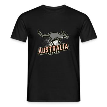 Australie sydney - T-shirt homme - noir - Devant - AI Model Male 178 light (178cm)