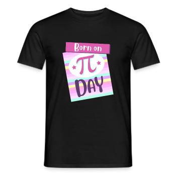 Born On Pi Day Big Pi Symbol Awesome 3.14 Pi Day - Men's T-Shirt - black - Front - AI Model Male 178 light (178cm)
