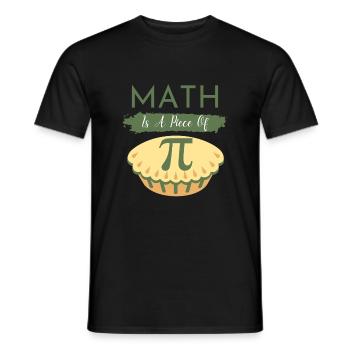 Pi Day 2023 Math Is A Piece Of Pi Funny Math Quote - Men's T-Shirt - black - Front - AI Model Male 178 light (178cm)