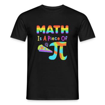 Pi Day 2023 Mathe ist ein Stück Pi Regenbogenbuchstaben - Männer T-Shirt - Schwarz - Vorne - AI Model Male 178 light (178cm)