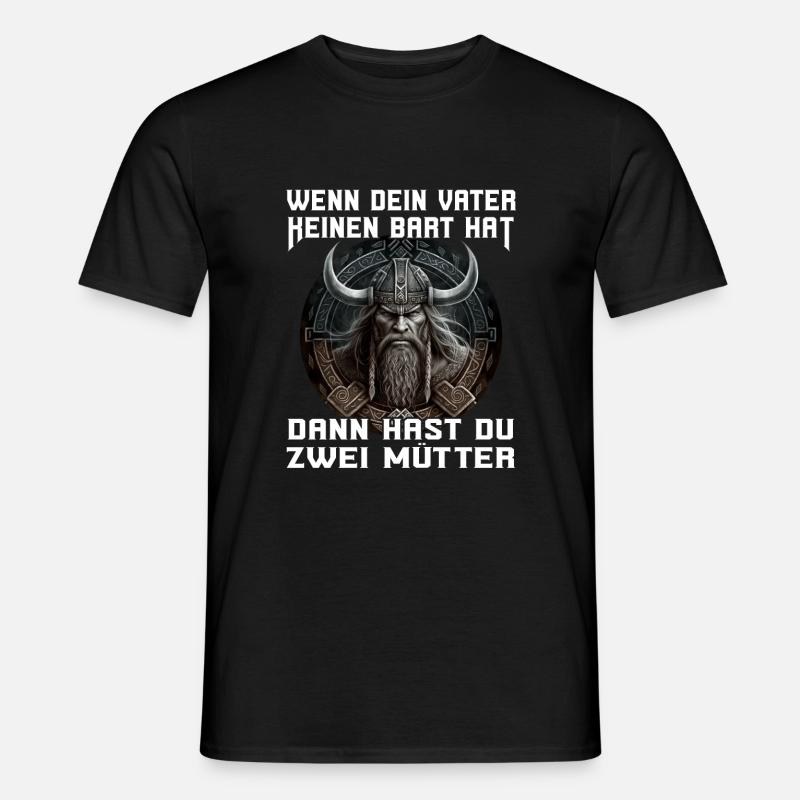 Wikinger Nordmänner Spruch Geschenk - Männer T-Shirt - Schwarz