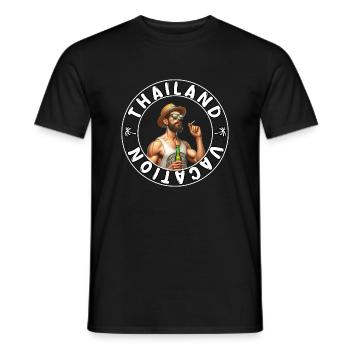 Thailand Urlaub Party Outfit - Männer T-Shirt - Schwarz - Vorne - AI Model Male 178 light (178cm)