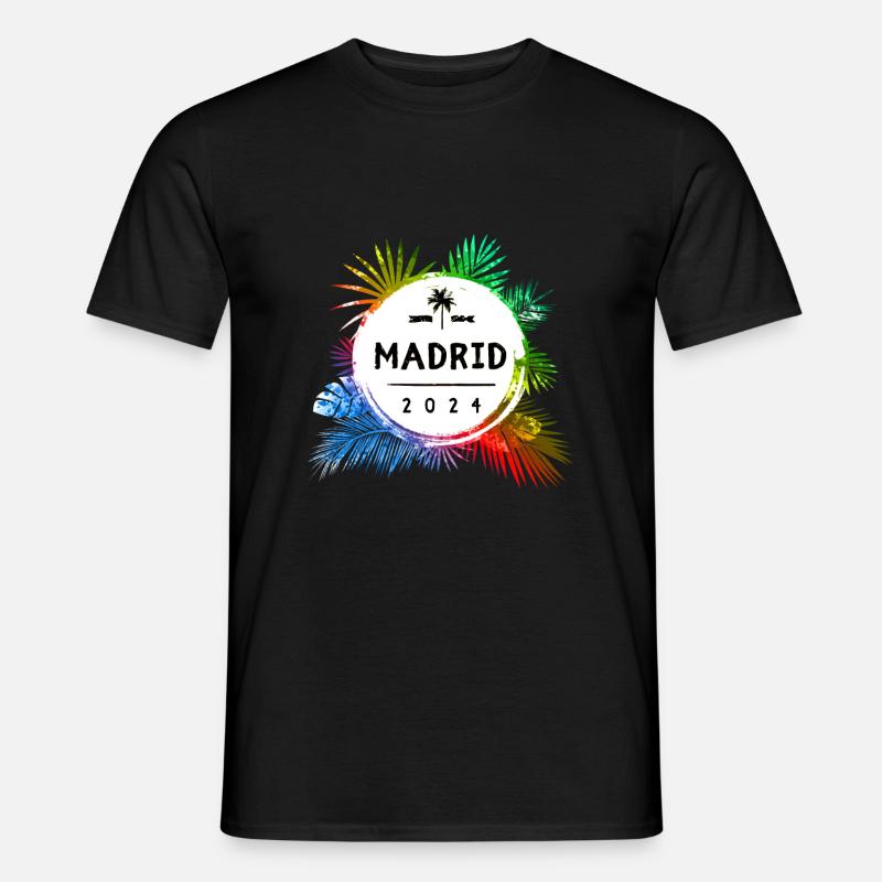 Madrid 2024 Bunt - Männer T-Shirt - Schwarz