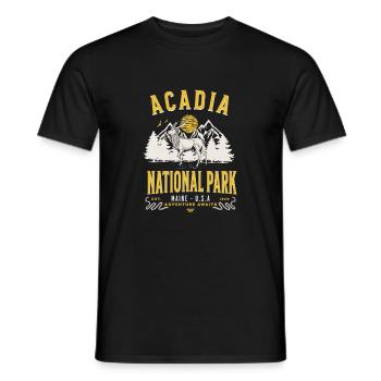Acadia Nationnal Park since 1929 - Men's T-Shirt - black - Front - AI Model Male 178 light (178cm)