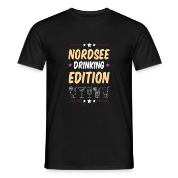 Soirée arrosée de la mer du Nord - T-shirt homme - noir - Devant - AI Model Male 178 light (178cm)