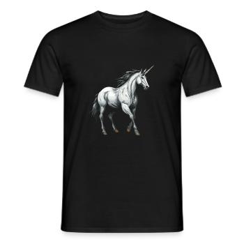Bête licorne - T-shirt homme - noir - Devant - AI Model Male 178 light (178cm)