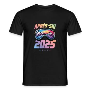 Après Ski 2025 Multicolored - Men's T-Shirt - black - Front - AI Model Male 178 light (178cm)
