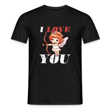 Je t’aime ange - T-shirt homme - noir - Devant - AI Model Male 178 light (178cm)