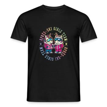 Après-ski Filles Team Licorne - T-shirt homme - noir - Devant - AI Model Male 178 light (178cm)