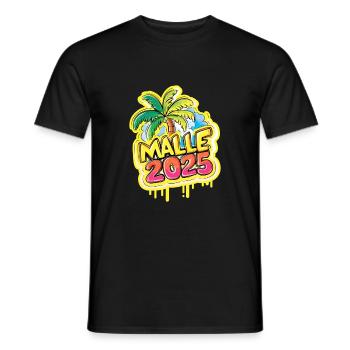 Malle 2025 Majorque - T-shirt homme - noir - Devant - AI Model Male 178 light (178cm)