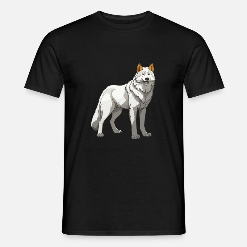 Wolf Tier - Männer T-Shirt - Schwarz
