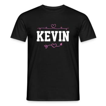Kevin - Männer T-Shirt - Schwarz - Vorne - AI Model Male 178 light (178cm)
