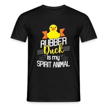 Canard en caoutchouc est mon esprit animal - Canard en caoutchouc - T-shirt homme - noir - Devant - AI Model Male 178 light (178cm)
