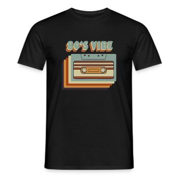 80s Vibe 80s 1980s Party 80s - Men's T-Shirt - black - Front - AI Model Male 178 light (178cm)
