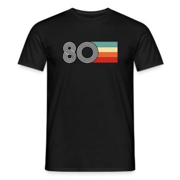 1980 Retro Jahrgang 80 Geburtstag 80er - Männer T-Shirt - Schwarz - Vorne - AI Model Male 178 light (178cm)