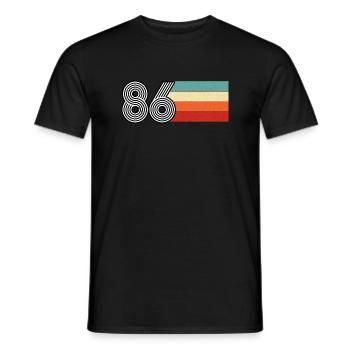 1986 Retro vintage 86 birthday 80s - Men's T-Shirt - black - Front - AI Model Male 178 light (178cm)