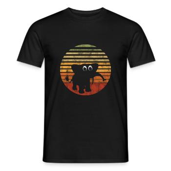 Éléphant Éléphant pour enfants - T-shirt homme - noir - Devant - AI Model Male 178 light (178cm)