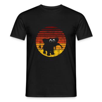 Elefanten Elefant für Kinder - Männer T-Shirt - Schwarz - Vorne - AI Model Male 178 light (178cm)