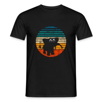 Eléphant éléphant pour enfants - T-shirt homme - noir - Devant - AI Model Male 178 light (178cm)