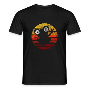 Frosch Frösche Geschenk für Kinder Lustig Witzig - Männer T-Shirt - Schwarz - Vorne - AI Model Male 178 light (178cm)