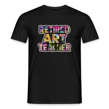 Retired Art Teacher - Men's T-Shirt - black - Front - AI Model Male 178 light (178cm)