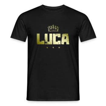 Luca - Männer T-Shirt - Schwarz - Vorne - AI Model Male 178 light (178cm)