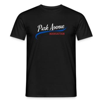 Série Neighborhood – Park Avenue - T-shirt homme - noir - Devant - AI Model Male 178 light (178cm)