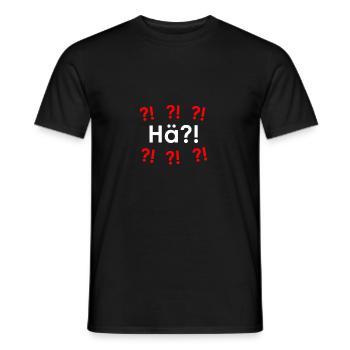Hä? - Männer T-Shirt - Schwarz - Vorne - AI Model Male 178 light (178cm)