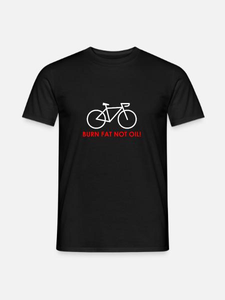 BURN FAT NOT OIL! - Men's T-Shirt - black