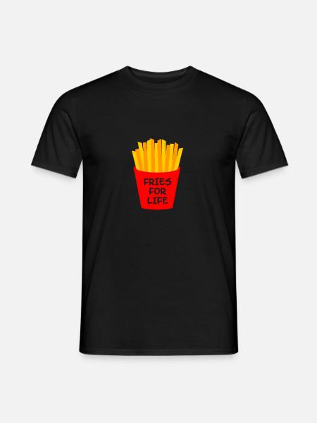 Frites frites - T-shirt homme - noir