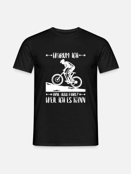 Akku Elektro Fahrrad Mountainbike - Männer T-Shirt - Schwarz