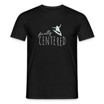 Enfin centré Zen Surfer Yoga Déclaration Surf - T-shirt homme - noir - Devant - AI Model Male 178 light (178cm)