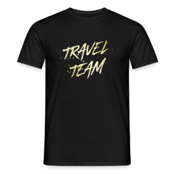 Travel Team - Männer T-Shirt - Schwarz - Vorne - AI Model Male 178 light (178cm)