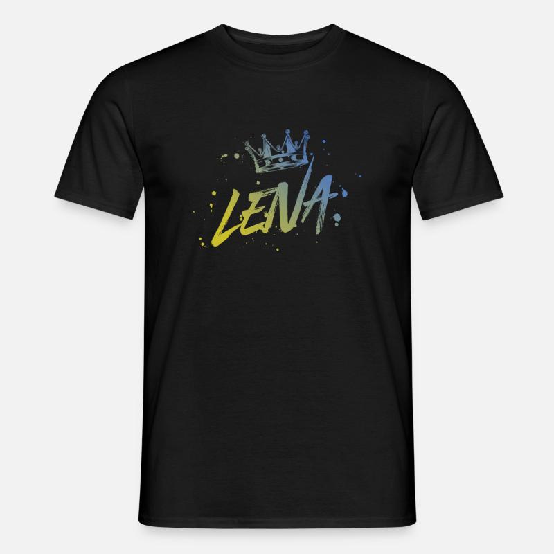 Lena - Männer T-Shirt - Schwarz