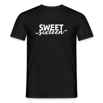 Sweet Sixteen Mignon cadeau de 16 ans - T-shirt homme - noir - Devant - AI Model Male 178 light (178cm)