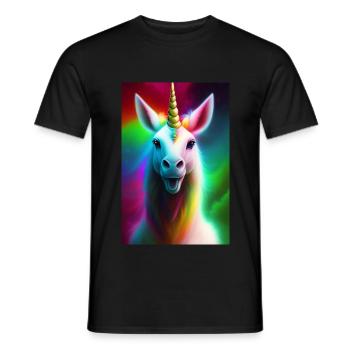 Unicorn - Men's T-Shirt - black - Front - AI Model Male 178 light (178cm)