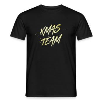Xmas Team - Men's T-Shirt - black - Front - AI Model Male 178 light (178cm)