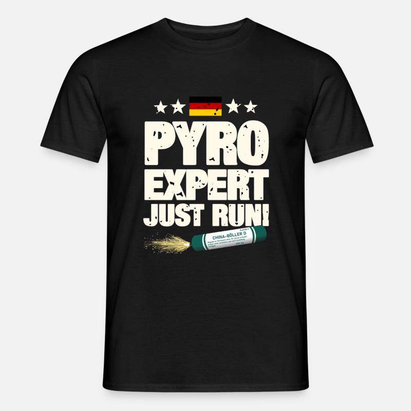 Pyro Expert - Männer T-Shirt - Schwarz