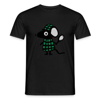 Maus Detektiv - Ratte - Männer T-Shirt - Schwarz - Vorne - AI Model Male 178 light (178cm)