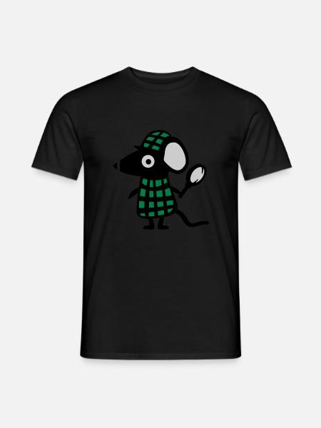 Mouse detective - Rat - Men's T-Shirt - black