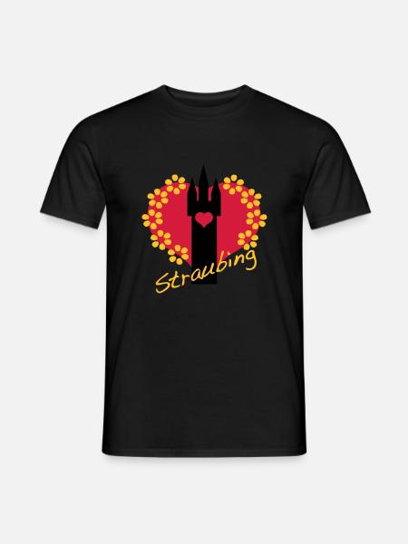 i love straubing - Männer T-Shirt - Schwarz